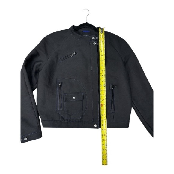 AX Armani Exchange Women’s size M Moto Biker Jacket Black - Picture 6 of 11